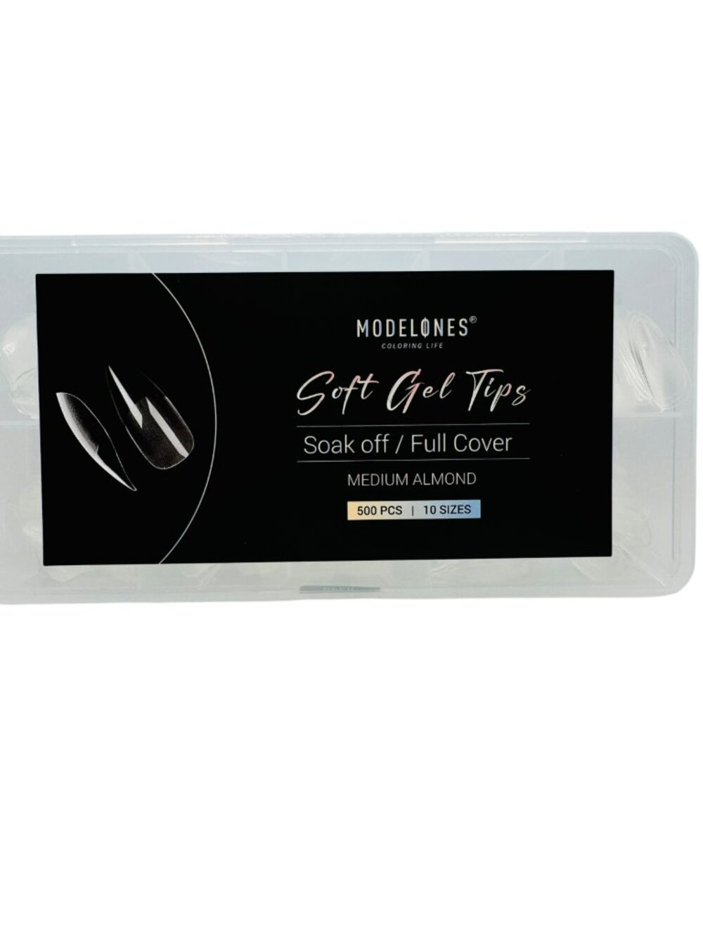 Modelones Soft Gel Tips Soak Off Full Cover Medium Almond